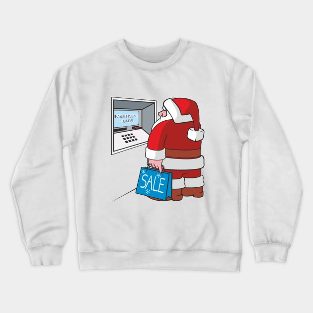 Santa Feels The Pinch Crewneck Sweatshirt by Jamie Lee Art